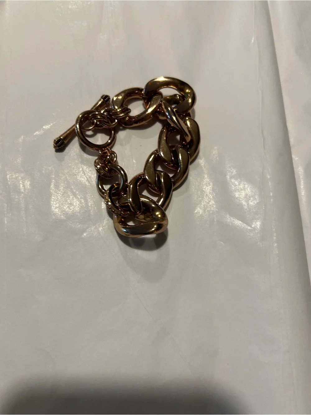 Vintage Juicy Couture rose gold Chunky Link Bracelet - Picture 5 of 6